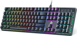 Aukey KMG16 Gaming Μηχανικό Πληκτρολόγιο με Custom Blue διακόπτες και RGB φωτισμό (Αγγλικό US)