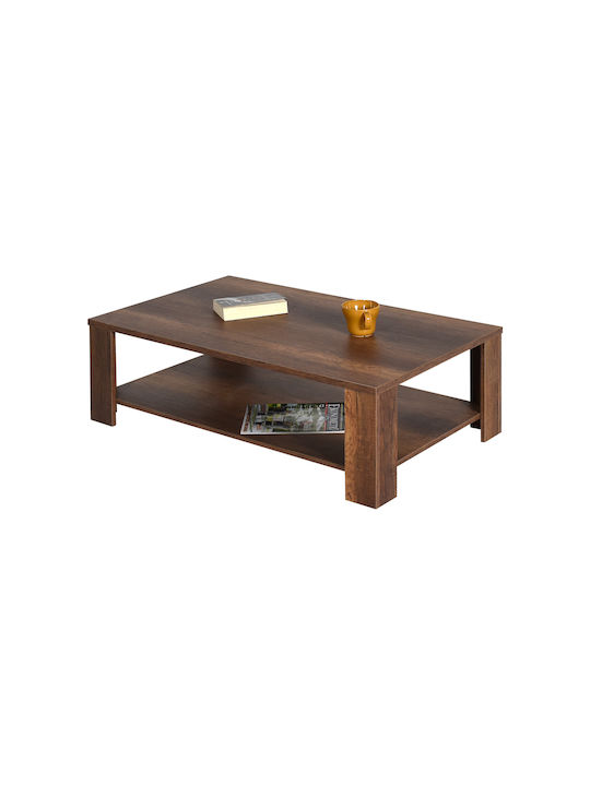 Motown Rectangular Wooden Coffee Table Walnut L110xW65xH35cm