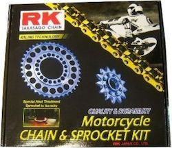 RK Kit lanț și pinion (15-39-428SB) pentru Yamaha Crypton-X 135 112L