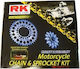 RK Chain & Sprocket Kit (15-39-428H) for Yamaha Crypton-X 135 112L