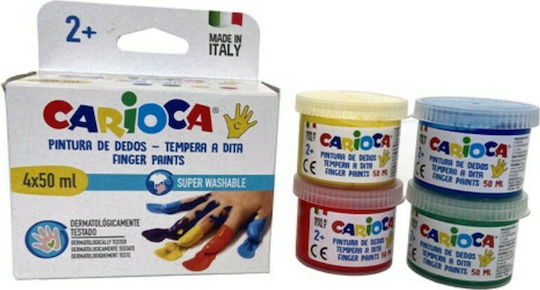 Carioca 2+ Finger Paints Set 50ml 4pcs