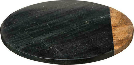 Atmosphera Marble Πλατώ Σερβιρίσματος Πίτσας Περιστρεφόμενο Ξύλινο 30x30εκ.