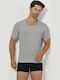 Men's Undershirt Short-sleeved in Gray Color