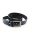 Men's Leather Belt Navy Blue