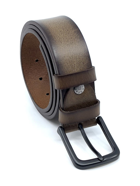 Legend Accessories LGD101 Men's Leather Wide Belt Brown