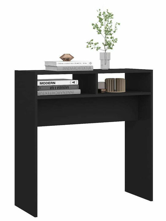 Wooden Console Table Μαύρη L78xW30xH80cm