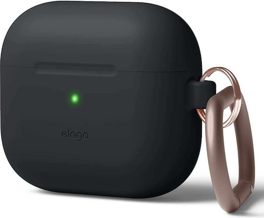 Elago Hang Hülle Silikon mit Haken in Schwarz Farbe für Apple AirPods 3