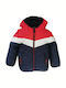 Kids' Quilted Jacket Short with Lining & Hood Blue