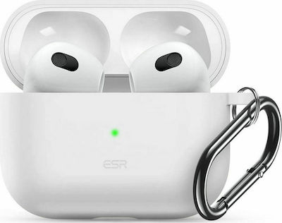 ESR Bounce Hülle Silikon mit Haken in Weiß Farbe für Apple AirPods 3