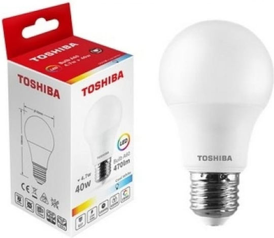 Toshiba N STD LED Bulb 4.7W for Socket E27 and Shape A60 Cool White 470lm