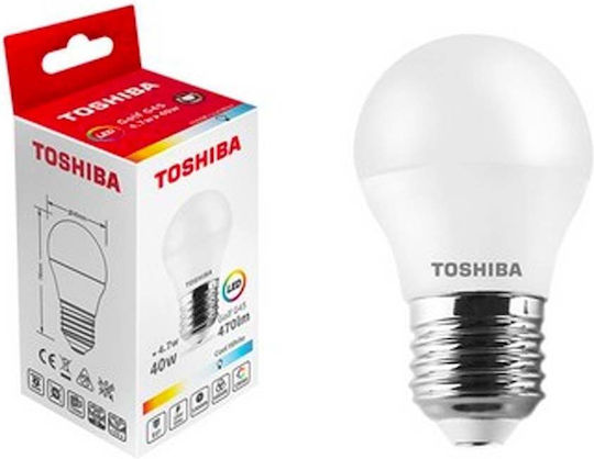 Toshiba N STD Λάμπα LED 4.7W για Ντουί E27 και Σχήμα G45 Ψυχρό Λευκό 470lm