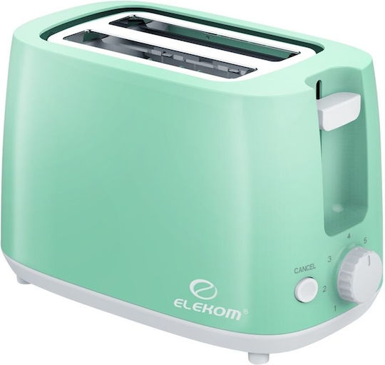 Elekom Toaster 2 Slots 750W Green