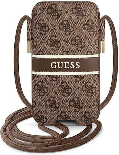 Guess Чантичка до 6.1" Кафяв GUE001538 GUPHM4GDBR
