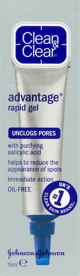Clean & Clear Advantage Rapid Gel Serum Προσώπου με Σαλικυλικό Οξύ για Πανάδες & Ακμή 15ml