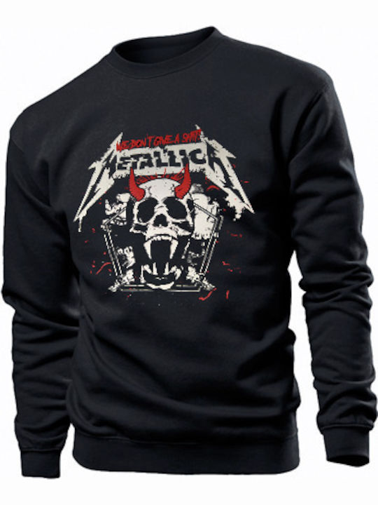Keya Metallica We Don't Give A Shit Φούτερ σε Μαύρο χρώμα Keya Metallica We Don't Give A Shit Φούτερ σε Μαύρο χρώμα