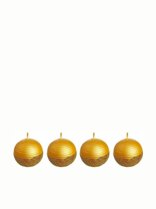 JK Home Decoration Crăciun Lumânare Portocaliu 4buc