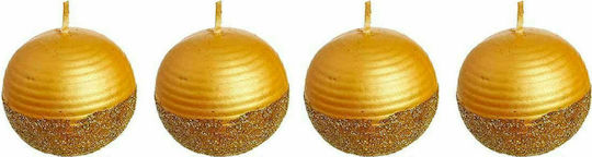 JK Home Decoration Christmas Orange Candle 4pcs