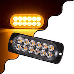 GloboStar Pro Series Waterproof Car Lightbar Road Assistance Sign Bar for Cars & Trucks LED 12 / 24V 67cm - Orange