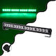 GloboStar Μπάρα Σήμανσης Αυτοκινήτου LED 10 - 30V Αδιάβροχη 45cm με Πράσινο Φωτισμό