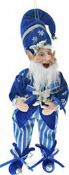 Iliadis Weihnachtsfigur Stoff Elf Blau