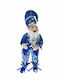 Iliadis Christmas Fabric Figure Elf Blue Height 40cm Elf