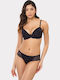 Norddiva Lingerie Δαντελένιο Σετ Εσωρούχων Σουτιέν με Brazil Μαύρο