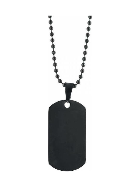Oxzen Necklace ID Card from Steel Black