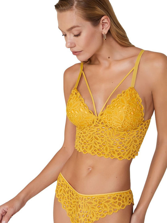 Cansoy Lace Underwear Set with Bralette & Brazi...