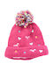 Verde Kids Beanie Knitted Fuchsia