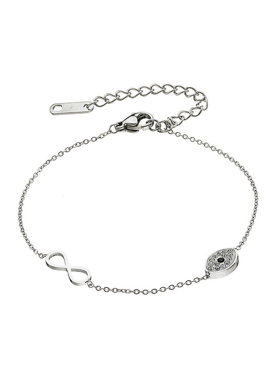 Oxzen Bracelet Chain with design Eye made of Steel