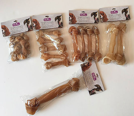 Pet Camelot Knochen Knoten für Hunde Natürlich 11.43cm 30gr 5Stück