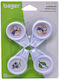 Bager Plastic Hanger Kitchen Hook with Sticker White 4pcs BG-209