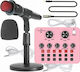 V8 Set cu microfon E300 roz