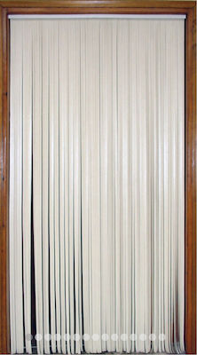 Artificial Leather Door Curtain Ecru 100x230cm 546155
