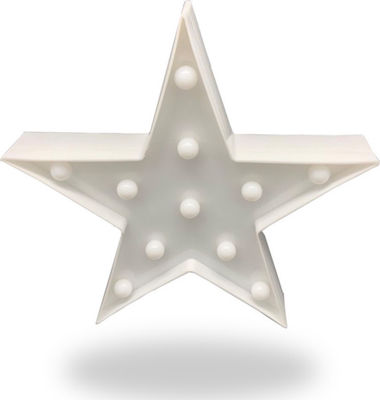 Lucas Plastic Illuminated Christmas Decorative Desktop Star White