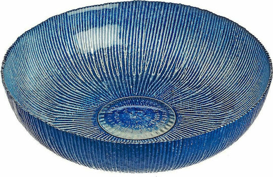 JK Home Decoration Dekorative Schüssel Glas Blue 20x20cm 1Stück