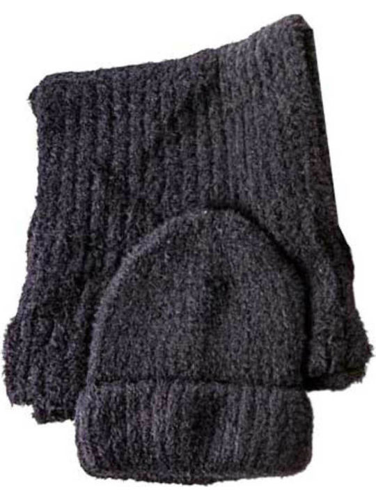 Verde 06-0774 Knitted Beanie Cap Black