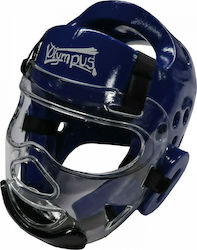 Olympus Sport Head Guard με Αφαιρούμενη Μάσκα Προστασίας 4504139 Taekwondo Kopfschutz Blau