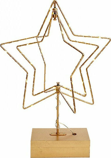 Zaros Metal Christmas Decorative Desktop Star 22x22x35cm Gold