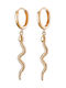 Oxzen Earrings made of Silver Gold Plated