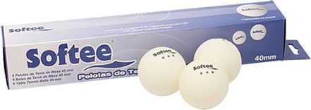 Softee 40mm 24160.002.40 Μπαλάκια Ping Pong 3-Star 6τμχ