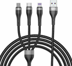 Proda PD-B59th Cablu USB la Lightning / Type-C / micro USB 1.2m