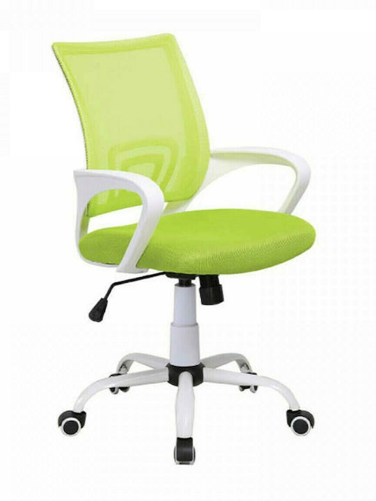 Καρέκλα Γραφείου με Μπράτσα A1850-W Λευκό / Πρά...