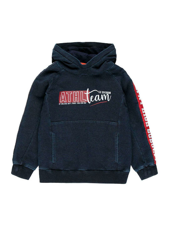 Fleece Kids Sweatshirt with Hood and Pockets Navy Blue