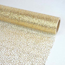 GLITTER TULLE ROLL 50CMX5M (GOLD)