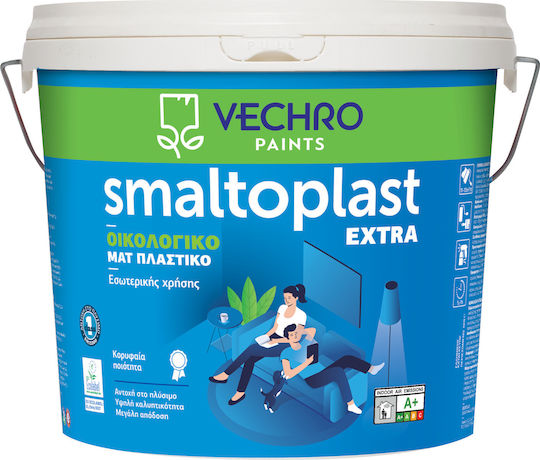 Vechro Smaltoplast Extra Eco Base M Πλαστικό Χρώμα Οικολογικό για Εσωτερική Χρήση 1lt