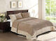 Kipper Κουβερτοπάπλωμα Σετ Υπέρδιπλο 220x240εκ. Carmen Beige 3τμχ