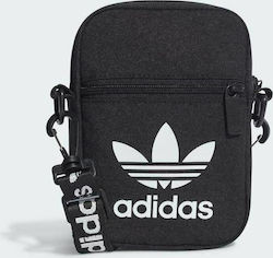 Adidas Fabric Shoulder / Crossbody Bag Ac Festival with Zipper, Internal Compartments & Adjustable Strap Black 12x2.5x17cm