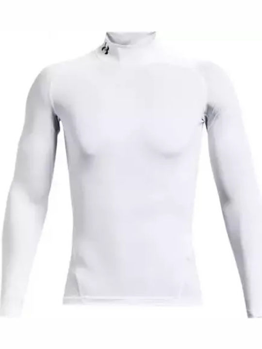 Under Armour HeatGear Ανδρική Ισοθερμική Μακρυμάνικη Μπλούζα Compression Λευκή