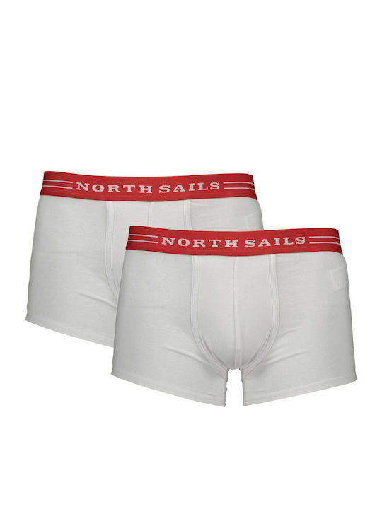 North Sails NS01UTR03 Ανδρικά Μποξεράκια Λευκά 2Pack